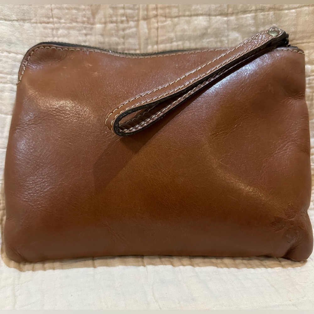 Patricia Nash Brown leather Wristlet